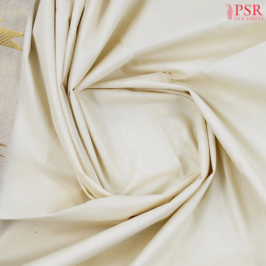 Cream Beige Kerala Cotton Saree