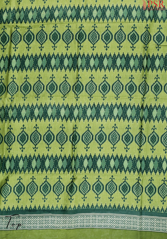 Green Silk Cotton Dress Material