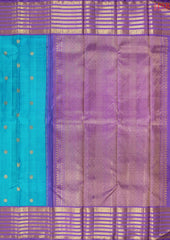 Chintamani Blue Kanchipuram Silk Saree