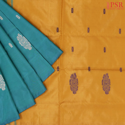 Peacock Blue Vazhainaar Silk Saree