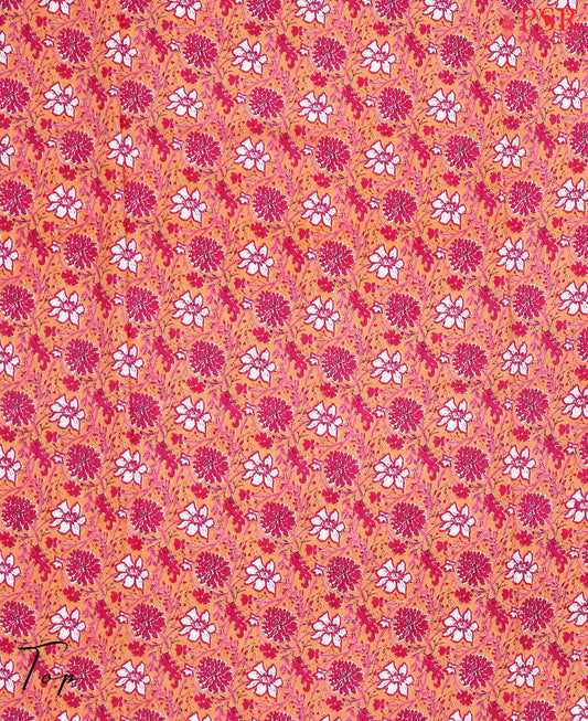 Orange Cotton Dress Material