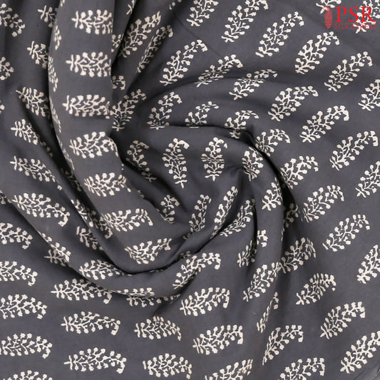 Grey Cotton Print Running Material