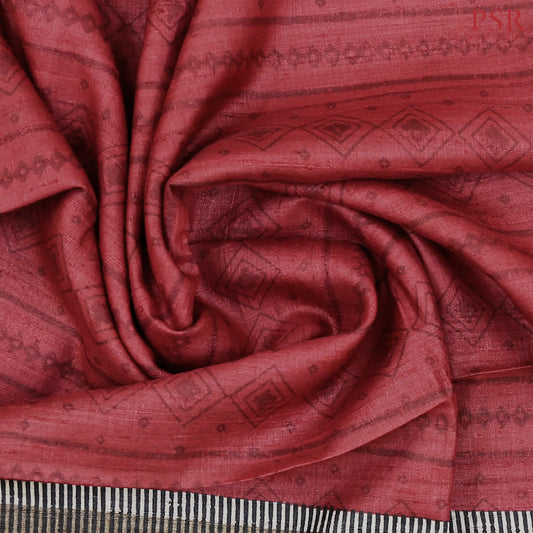 Scarlet Sage Kadhi Tussar Silk Saree