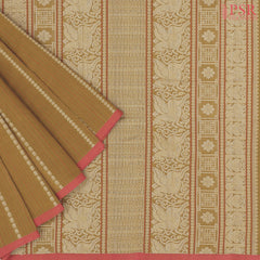 Mustard Brown Kalakshetra Kovai Cotton Saree