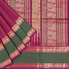 Mulberry Purple Cotton Silk Saree