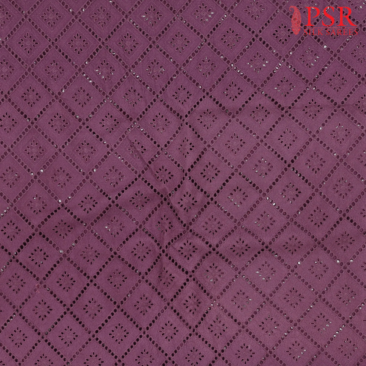 Jam Purple Hacoba Embroidery Running Material
