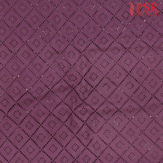 Jam Purple Hacoba Embroidery Running Material