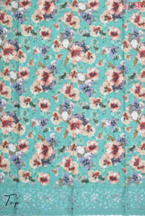 Turquoise Blue Cotton Dress Material
