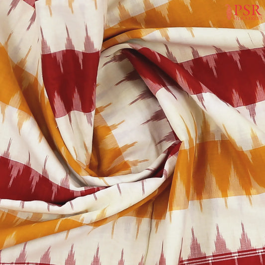 Tricolor Ikkat Cotton Saree