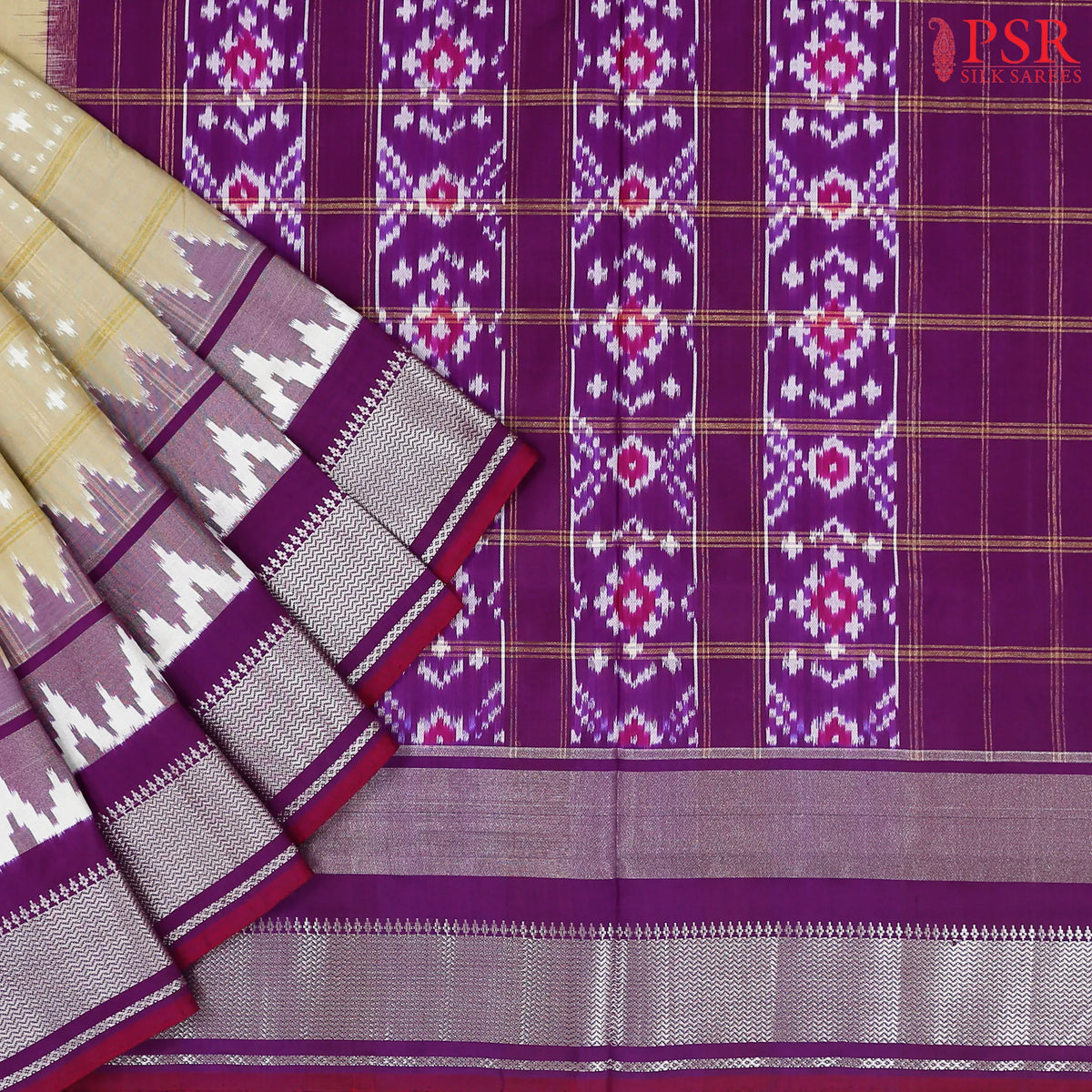 Golden Mustard Pochampally Silk Saree