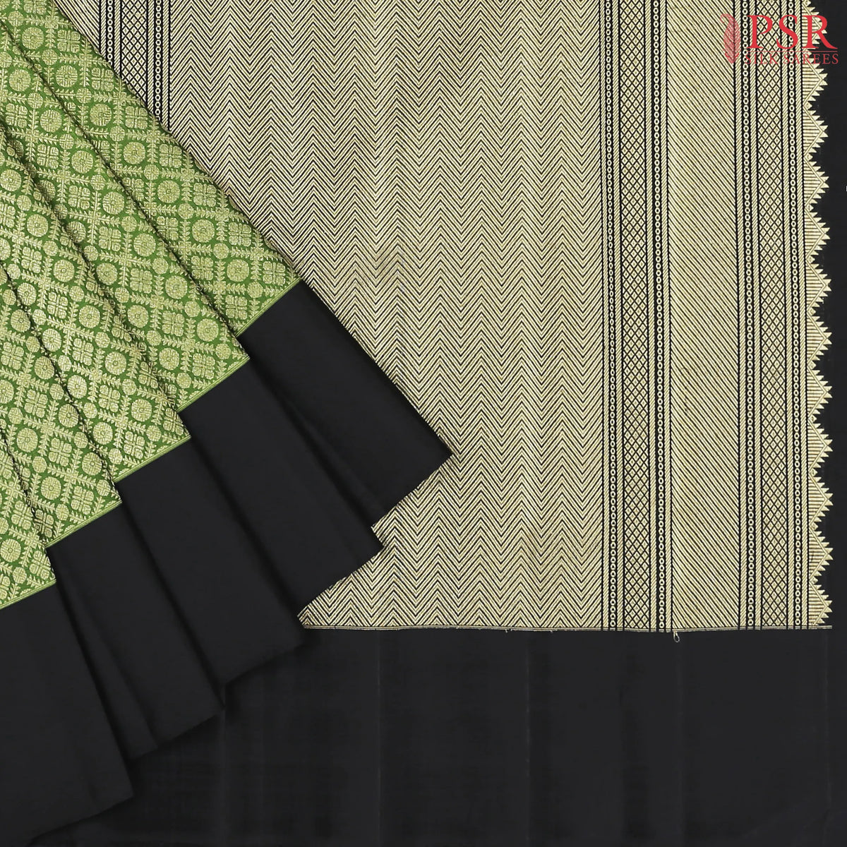 Sap Green Kanchipuram Silk Saree