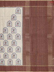 Royal Beige Semi Tussar Saree
