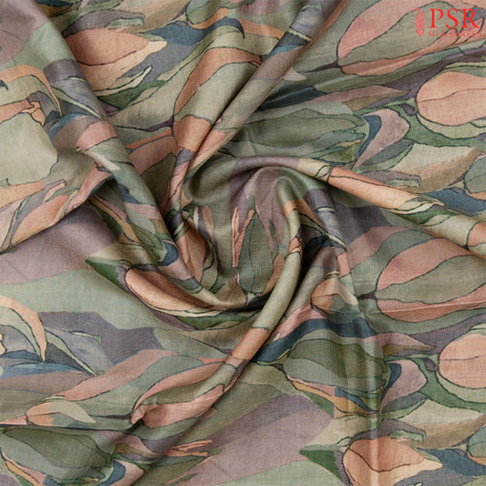 Grey Green Kadhi Tussar Silk Saree