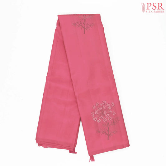 Fiery Rose Kanchipuram Silk Saree