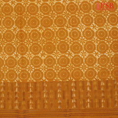 Mustard Yellow Hacoba Embroidery Running Material