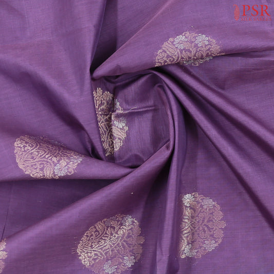Dark Mauve Purple Silk Cotton Saree