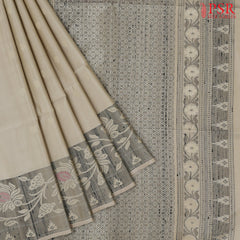 Beige Soft Silk Saree