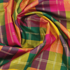 Multicolor Kanchipuram Silk Saree