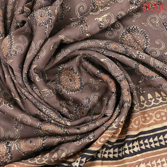 Dark Taupe Modal Silk Saree