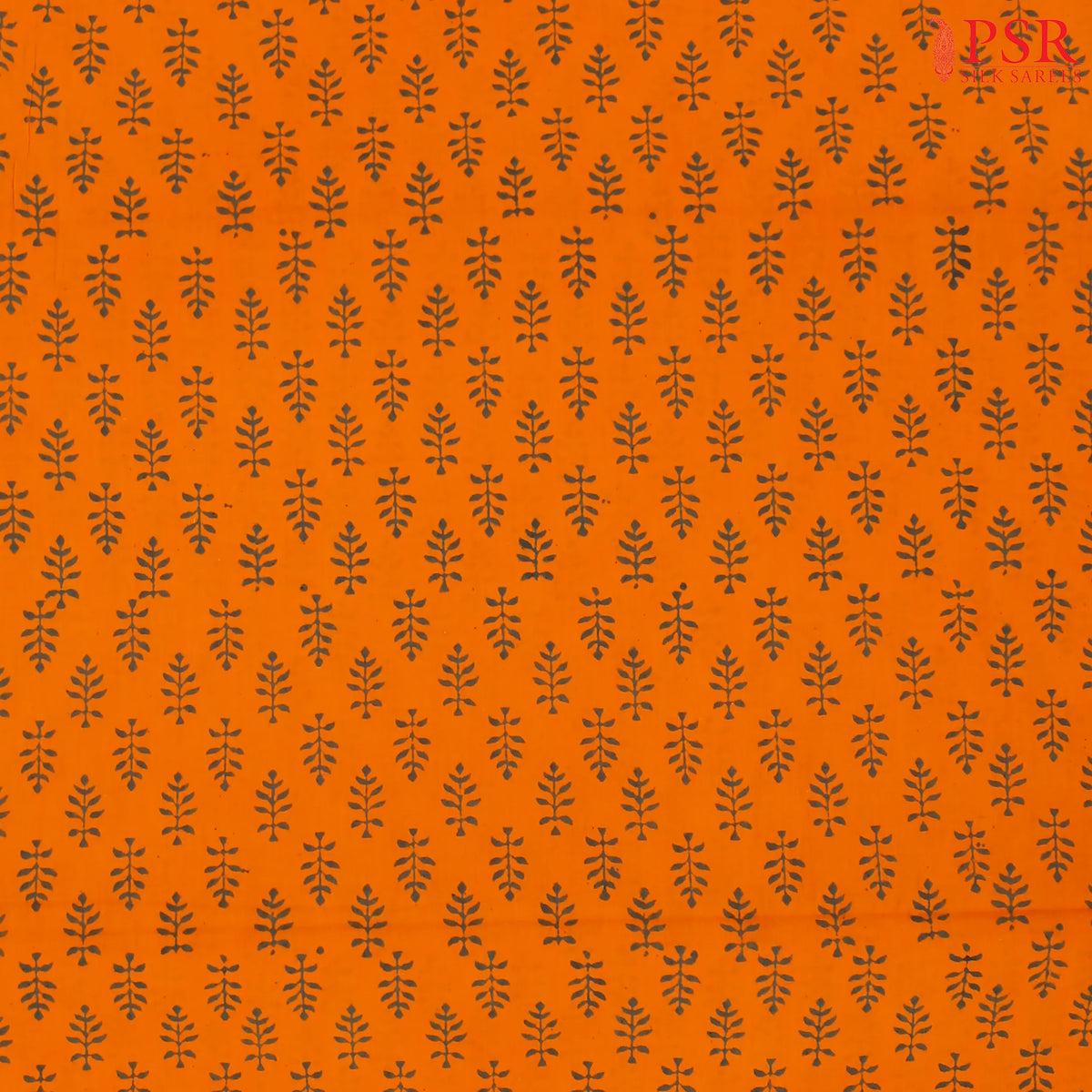 Orange Cotton Print Running Material