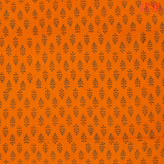 Orange Cotton Print Running Material