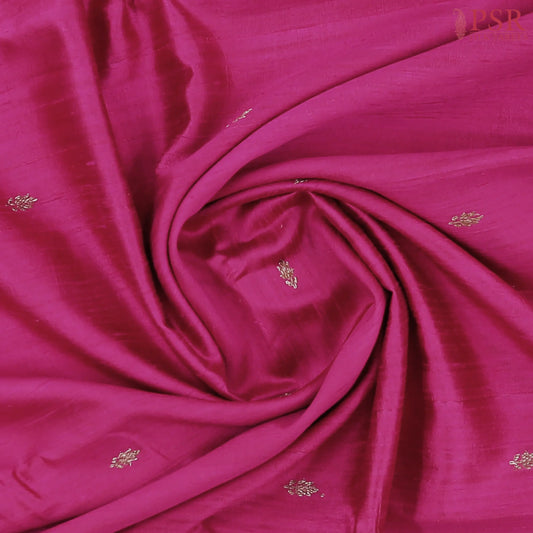 Magenta Pink Banaras Jute Silk Saree