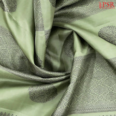 Pistachio Green Kanchipuram Silk Saree