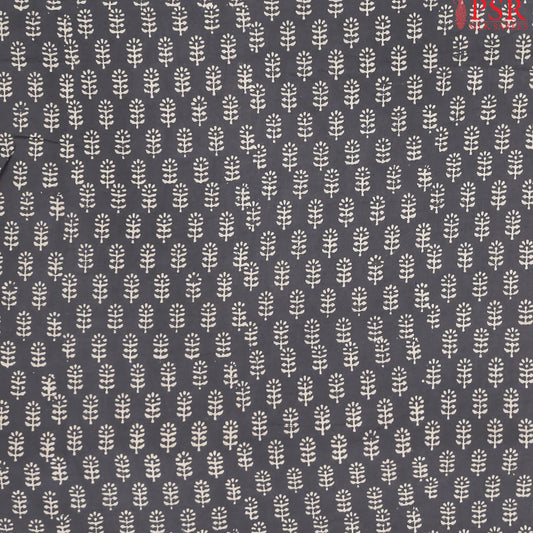 Grey Cotton Print Running Material
