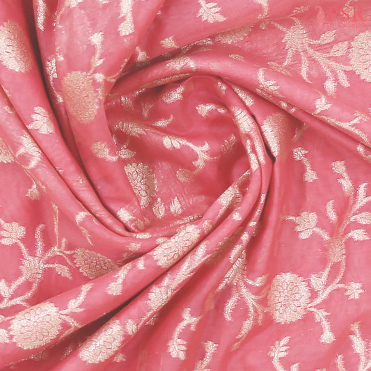 Pink Georgette Saree