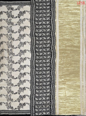 Parchment Beige Modal Silk Saree