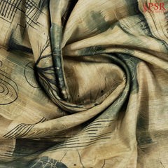 Olive Semi Dupion Saree