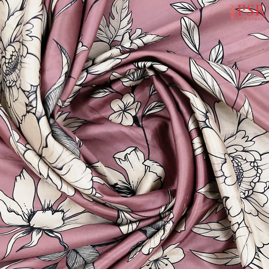 Onion Pink Semi Tussar Saree