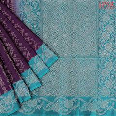Dark Violet Soft Silk Saree