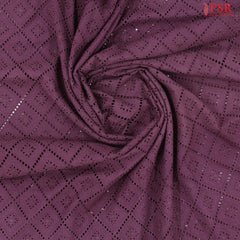 Jam Purple Hacoba Embroidery Running Material