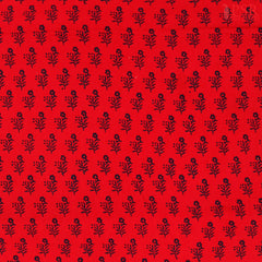 Red Cotton Print Running Material
