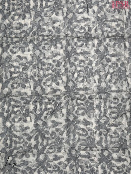 Dark Grey Kota Cotton Dress Material
