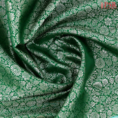 Dark Green Kanchipuram Jacquard Silk Saree