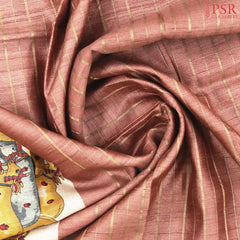 Onion Pink Kadhi Tussar Silk Saree