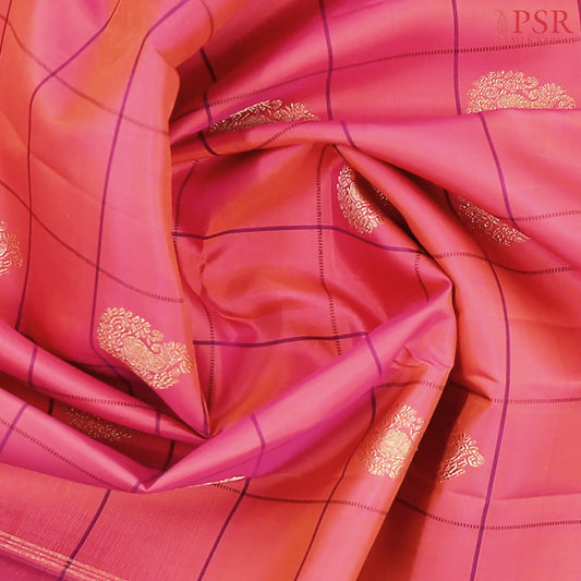 Brink Pink Kanchipuram Silk Saree