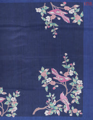 Midnight Blue Semi Tussar Saree