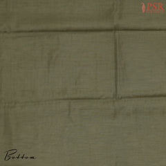 Triple Grey Olive Assam Silk Dress Material