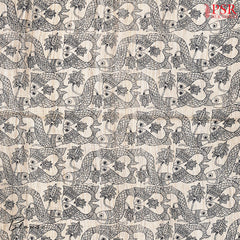 Hazelnut Beige & Brown Kadhi Tussar Silk Saree