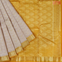 Beige Fancy Kanchipuram Silk Saree
