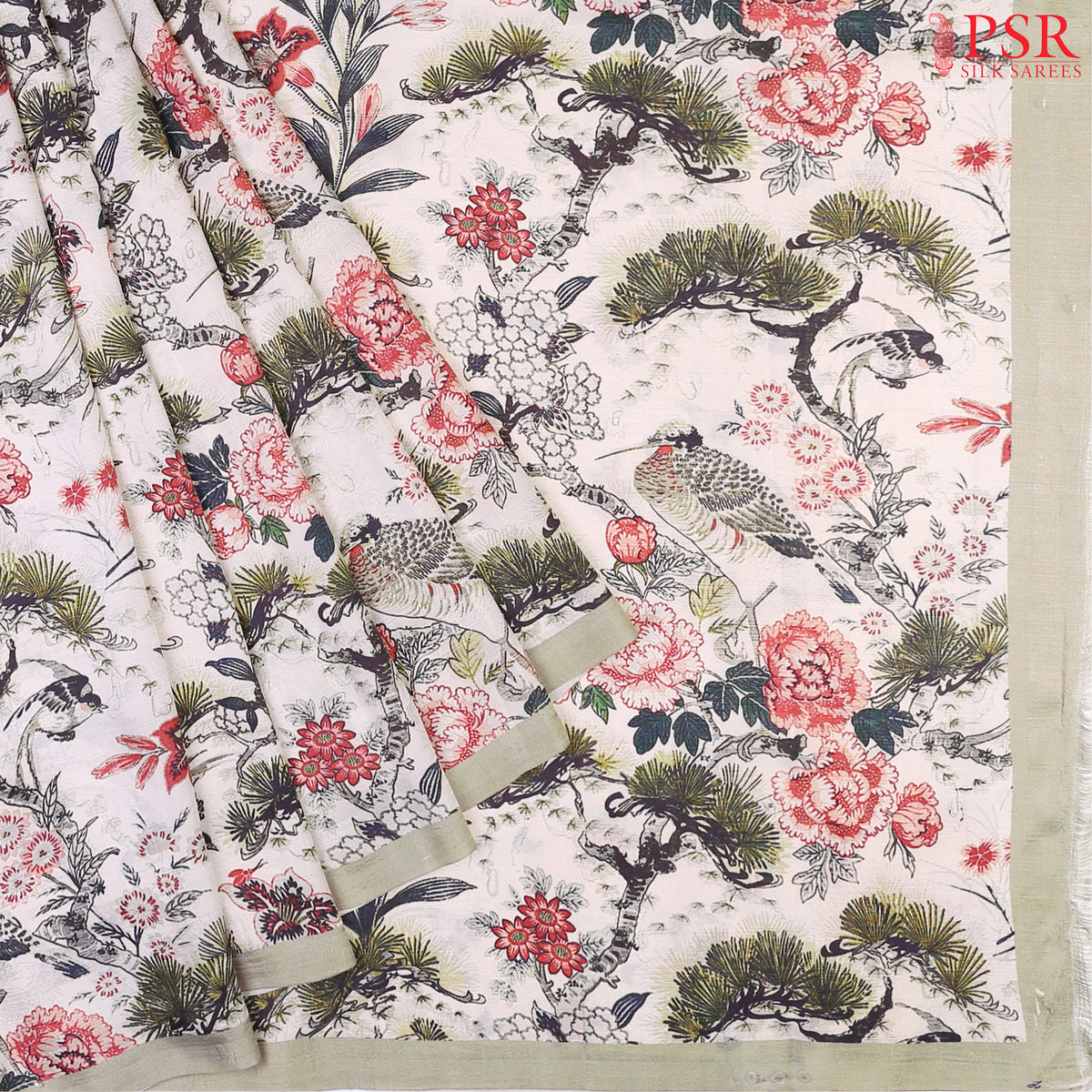 Classi Grey White Kadhi Soft Tussar Silk Saree