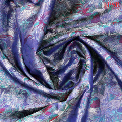 Dark Blue Kanchipuram Jacquard Silk Saree