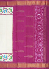Pearl Beige Pochampally Silk Saree