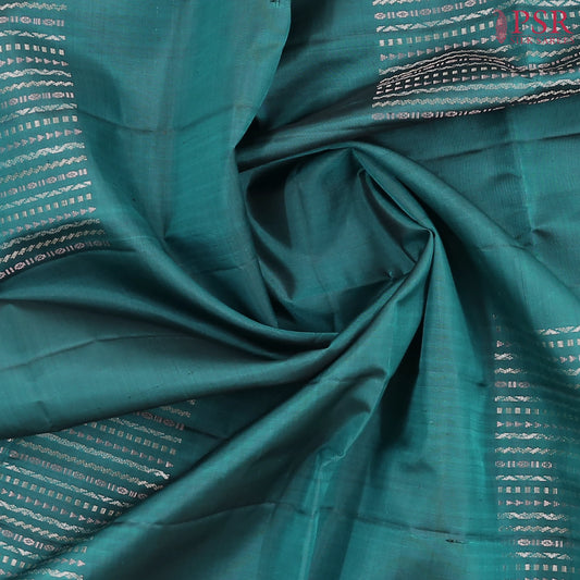 Peacock Teal Soft Silk Saree