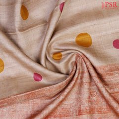 Beige Kadhi Tussar Silk Saree