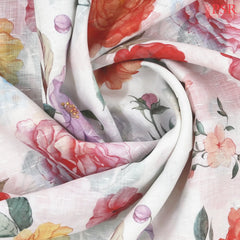 White Linen Saree