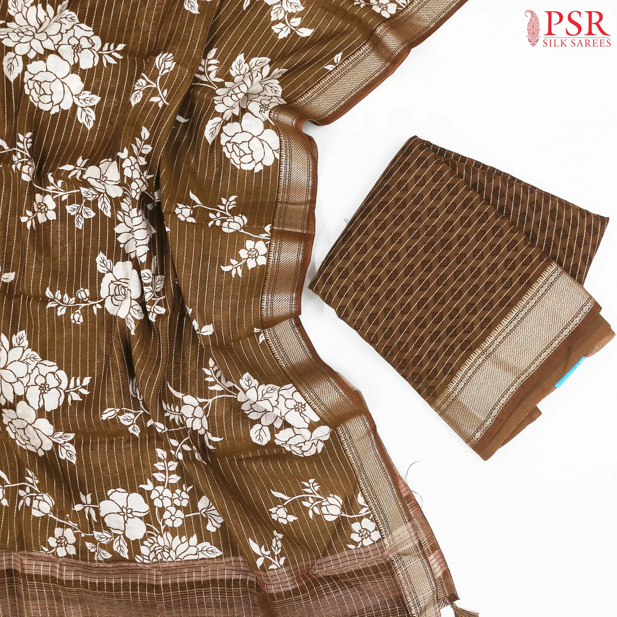 Brown Assam Silk Dress Material